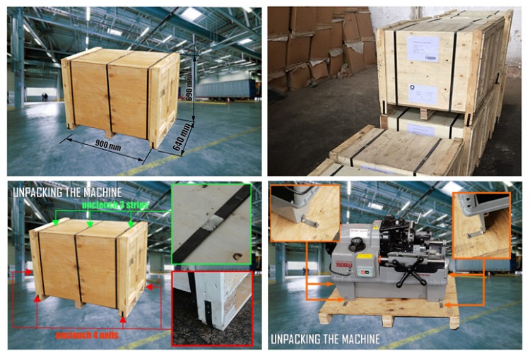 1500w Induction motor pipe threading machine