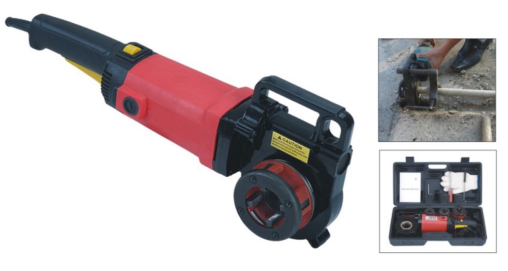 Hand hold portable pipe threader